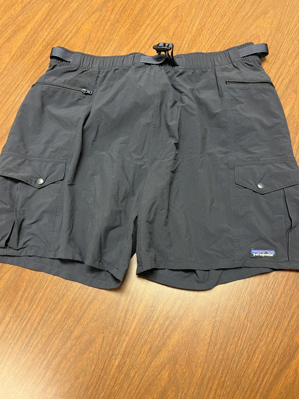 Patagonia Black Outdoor Everyday Shorts, size XL